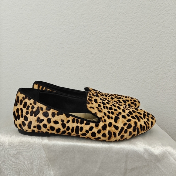 Birdies The Starling Leopard Slip On Genuine Calf hair Loafers Size 8.5 Women's - Picture 7 of 14